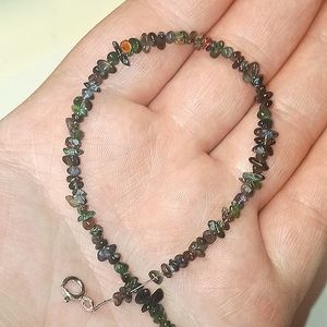 CUSTOM Ethiopian Black Fire Opal Rough Polished Beads Bracelet Made Natural Bead